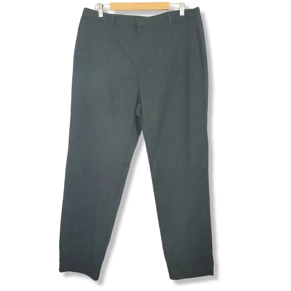 Dockers Charcoal Grey Clean Front Tapered Leg Stretch Dress Pants NWT